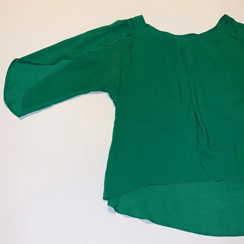 Anthropologie Maeve Green Flowy Blouse - Women’s Size Small - Picture 2 of 8
